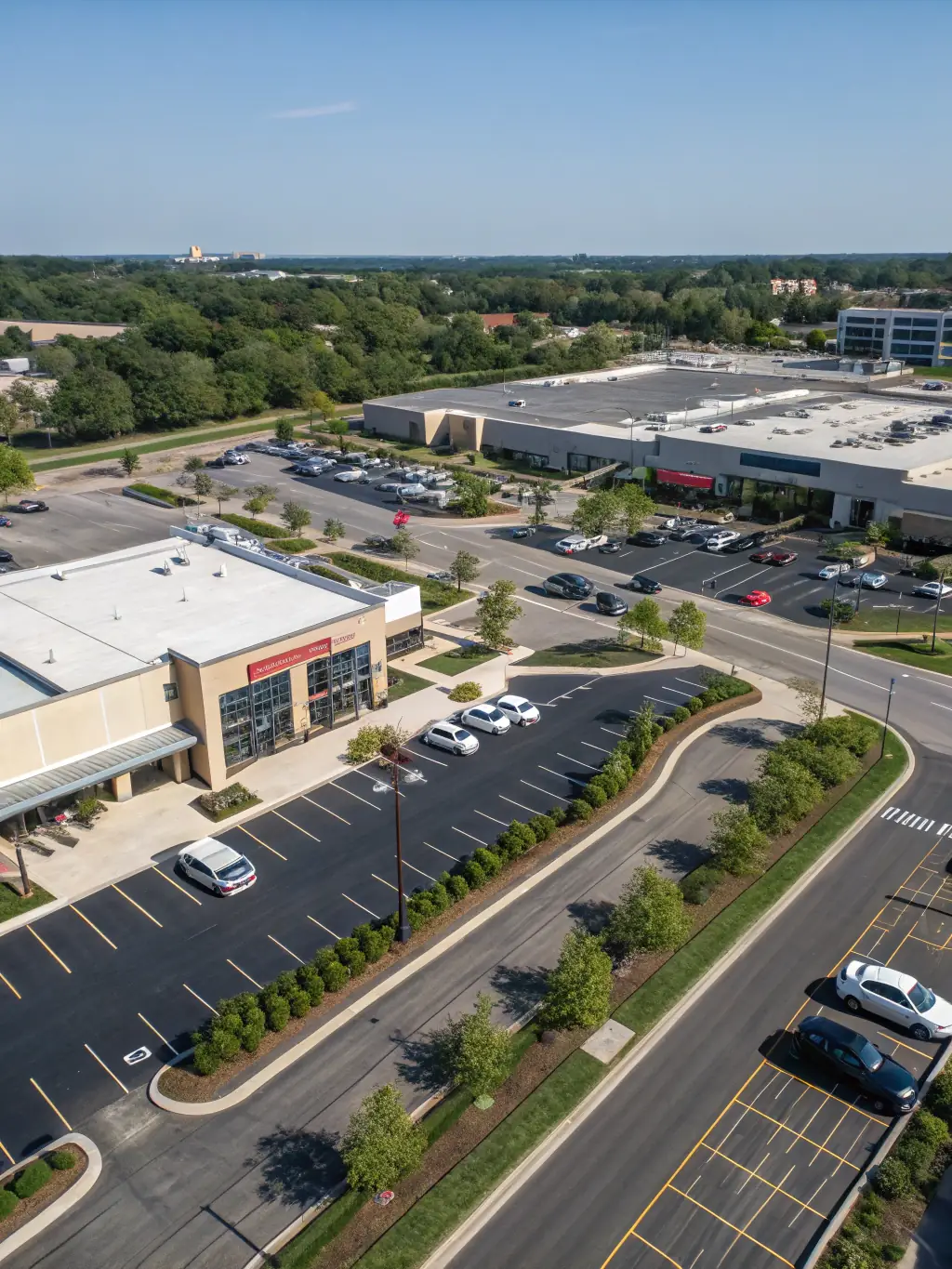 A well-maintained commercial property with tenants, reflecting the firm's capabilities in property management legal support.